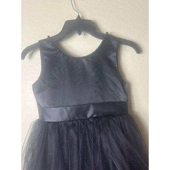 Uhnice Flower Pearls Dress V-Back Tulle Ball Gown Satin Bow-Knot Pageant 9/10 - Picture 5 of 5